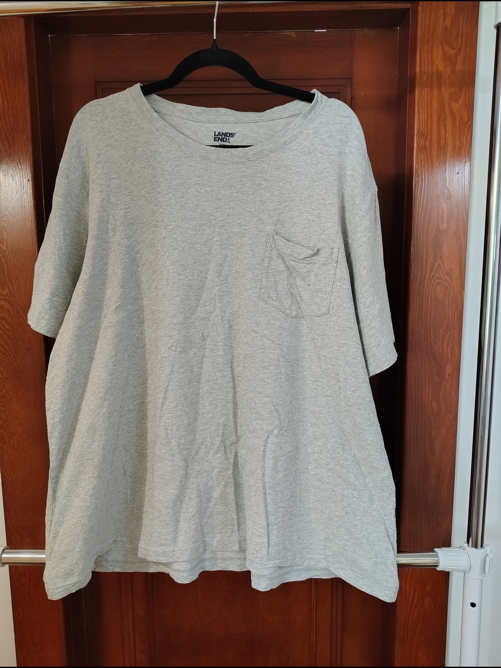 Lands' End Men’s Gray Pocket T-Shirt (3 Available For Bundle Pricing)